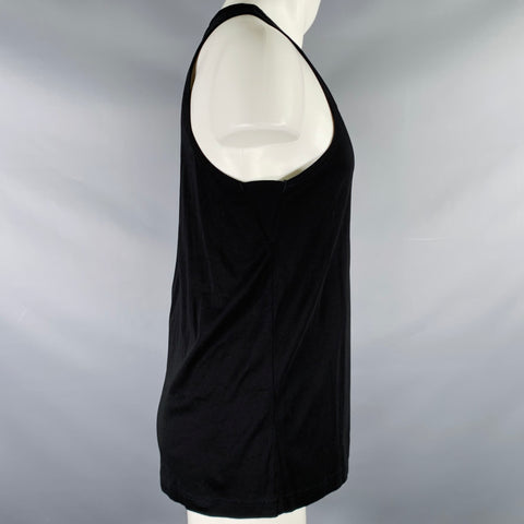 Y-3 Size M Black Organic Cotton Sleeveless Tank Top