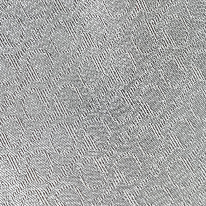 GUCCI Grey Silver Horsebit Stripe Silk Skinny Tie