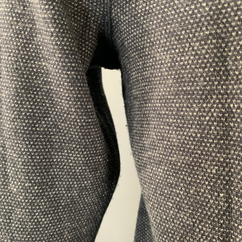 VINCE Size S Navy Grey Wool Cashmere Henley Pullover