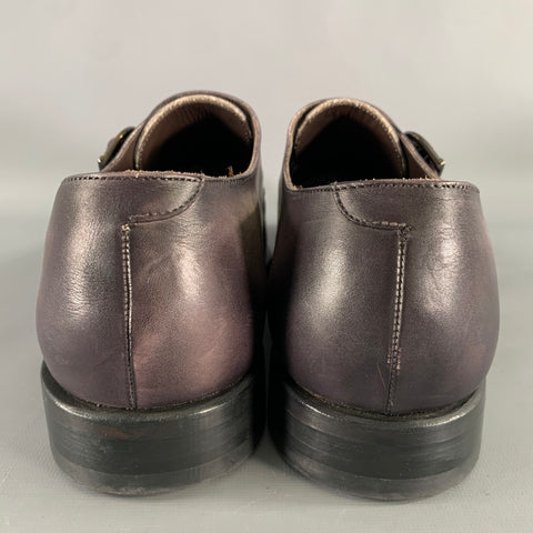 KLEIN EPSTEIN & PARKER Size 12 Grey White Distressed Patent Leather Loafers