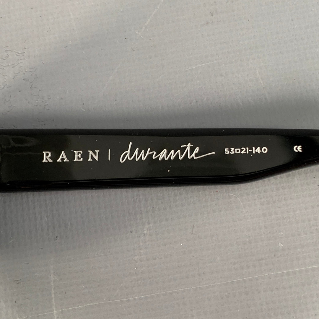 RAEN Durante Black Acetate Round Cat Eye Polarized Sunglasses