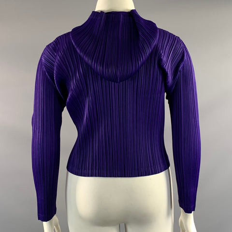 PLEATS PLEASE by ISSEY MIYAKE Size S Purple Polyester Jacket