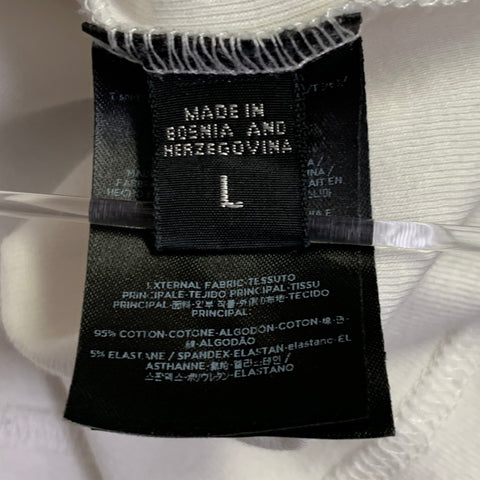TOM FORD Size L White Cotton Blend Classic Fit Crew Neck T-shirt