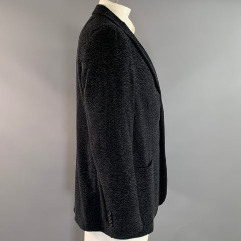 GIORGIO ARMANI FW2018 Navy Grey Wool Blend Notch Lapel Sport Coat