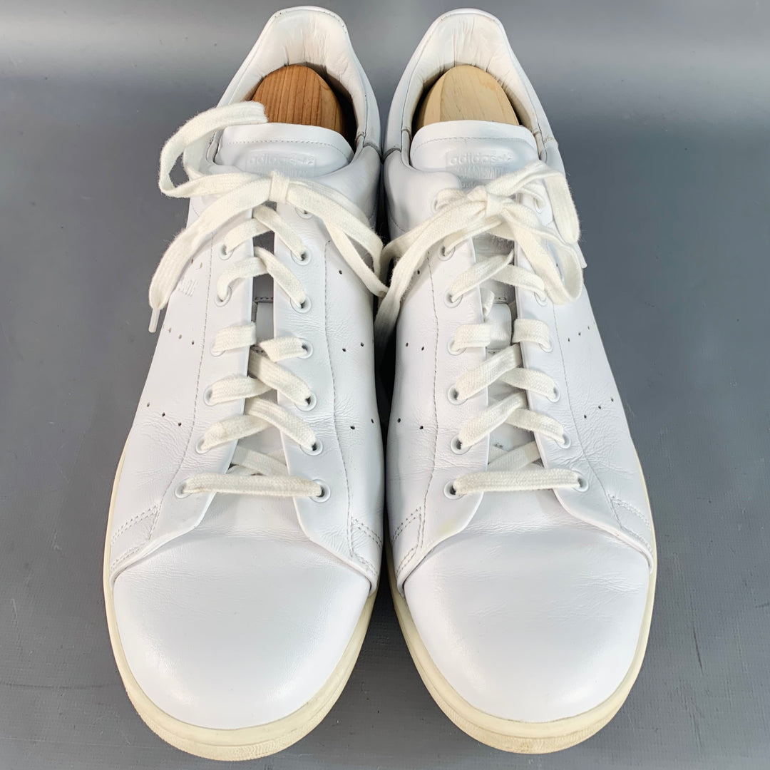 ADIDAS x STAN SMITH Size 13 White Leather Low Top Lace-Up Sneakers