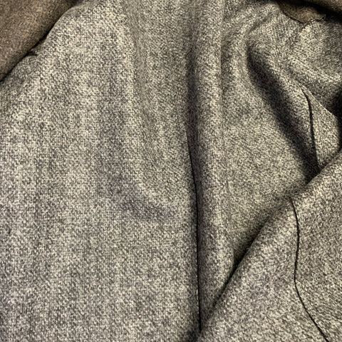 HARRIS WHARF LONDON Size 46 Heather Grey Brown Black Wool Single Breasted Coat