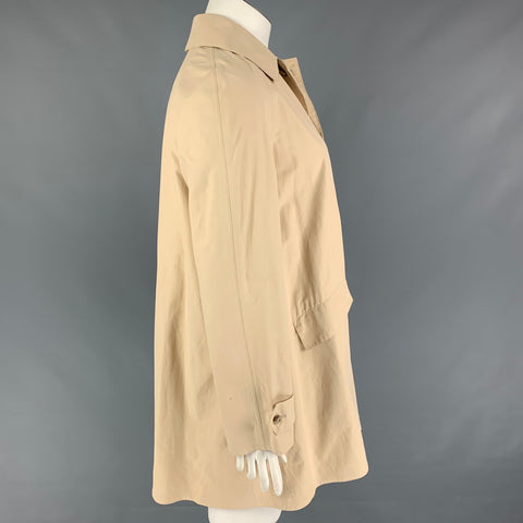 RALPH LAUREN Blue Label Talla 10 Abrigo de nailon y algodón beige