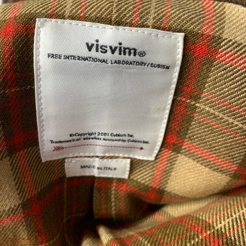 VISVIM Size L Brown Distressed Leather Zip Up Jacket