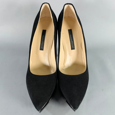 GIANFRANCO FERRE Size 9 Black Suede Platform Pumps