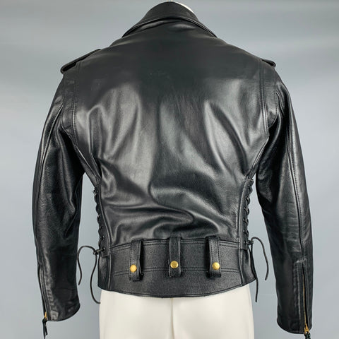 M. S LEATHER Taille 40 Veste de moto en cuir noir