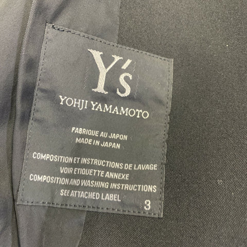 Y's by YOHJI YAMAMOTO Size S Black Wool Blazer Jacket