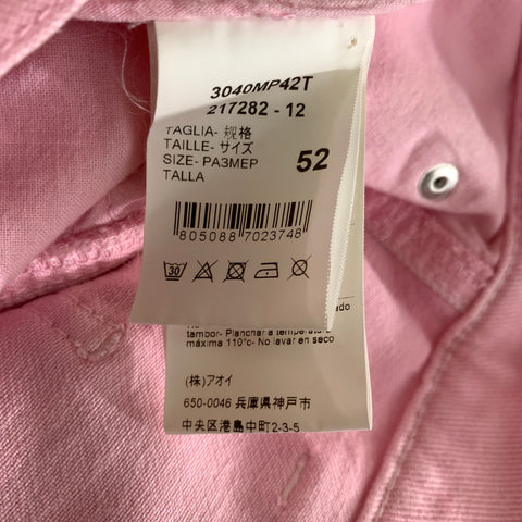 MSGM Size 36 Pink Pastel Cotton Zip Fly Casual Pants