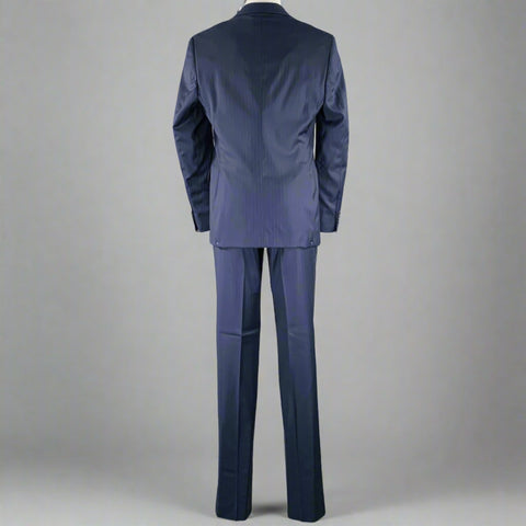 JOSEPH ABBOUD Chest Size 40 Navy Pinstripe Wool Single Breasted Suit