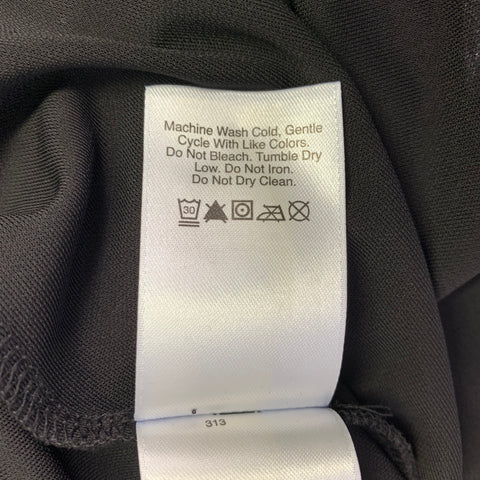 DKNY Size S Black Polyester Blend Short Sleeve Dress
