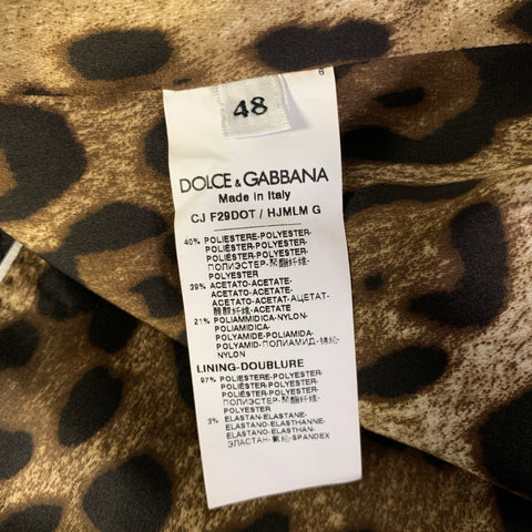 DOLCE & GABBANA Size 12 Black Polyester Blend Floral Jaquard Blazer