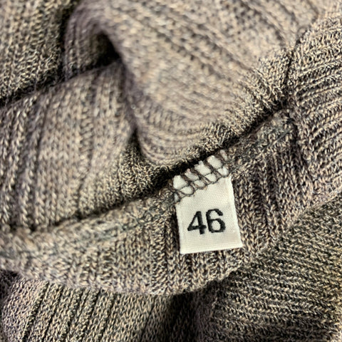 DOLCE & GABBANA Size XS Grey Taupe Rib Knit V-Neck Pullover