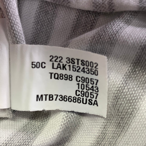 BRUNELLO CUCINELLI Size 36 White Grey Stripe Long Sleeve Shirt