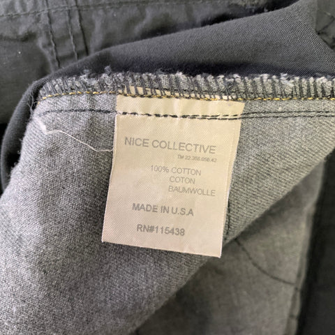 NICE COLLECTIVE Size 32 Black Cotton Cargo Casual Pants