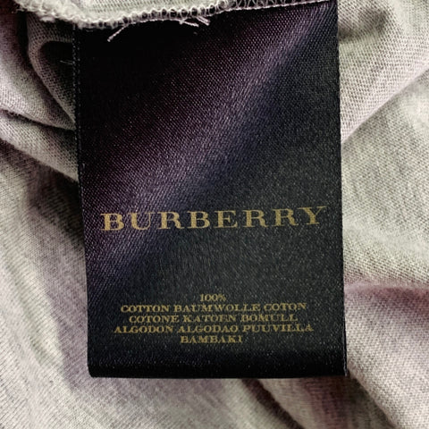T-shirt BURBERRY PRORSUM gris, taille XL, orné de broderies, col rond, en coton