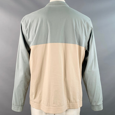 MARINE LAYER Spring 2024 Size XL Blue Grey Color Block Cotton Blend Jacket