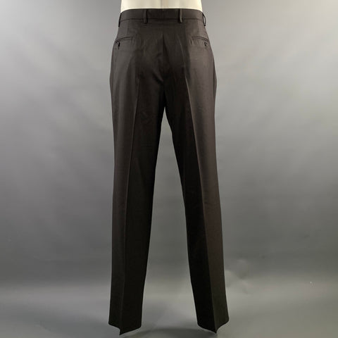 ISAIA Chest Size 48 Navy Dark Grey Wool Notch Lapel 40 37 Suit
