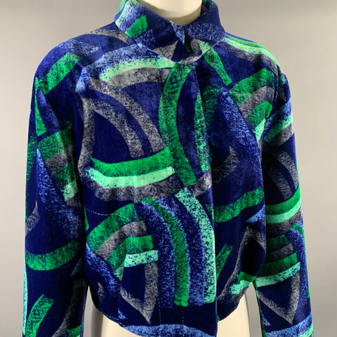 GIORGIO ARMANI Size M Silk Blend Geometric Jacket