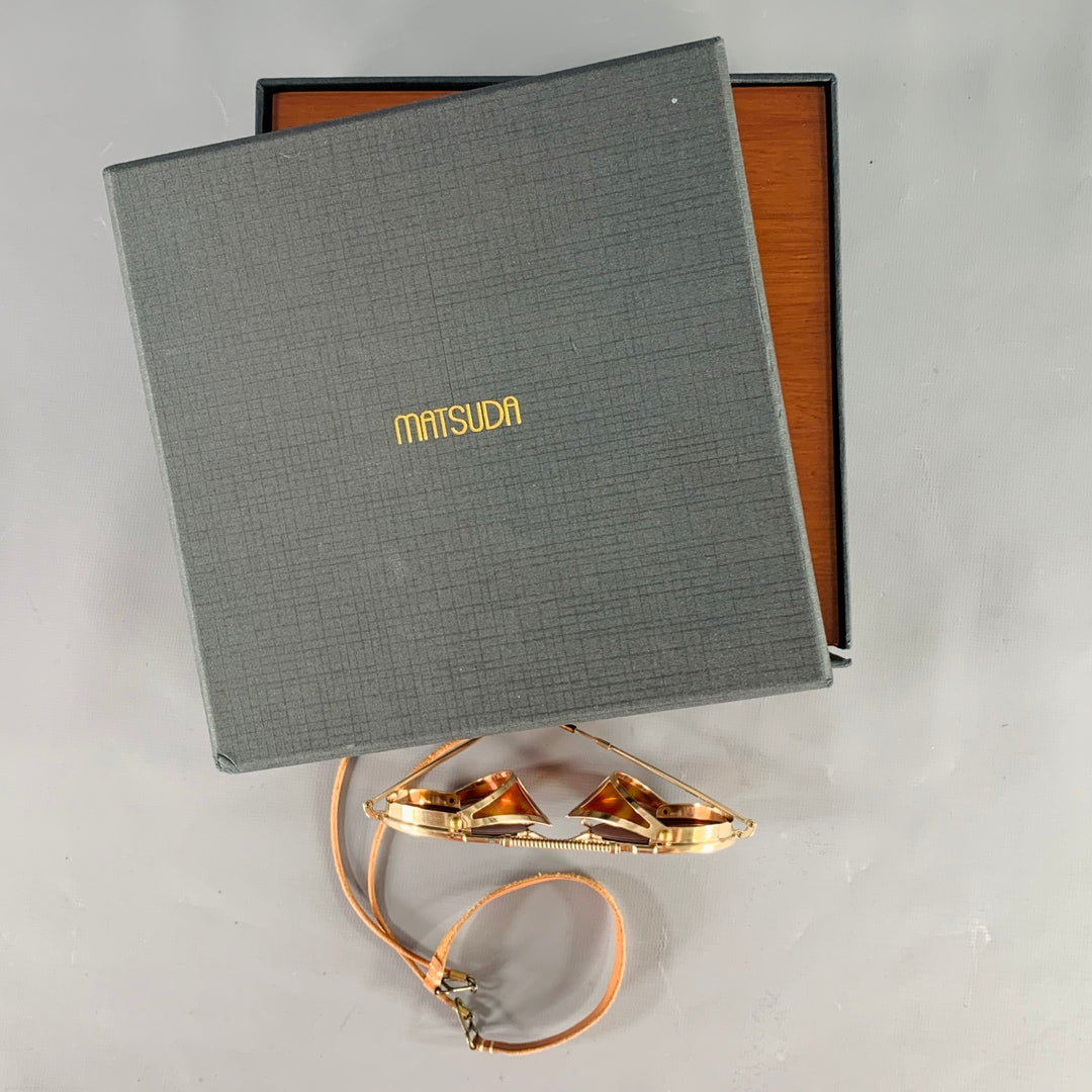 MATSUDA 2809H-V2 Terminator II Gold Orange Titanium Limited Edition Sunglasses