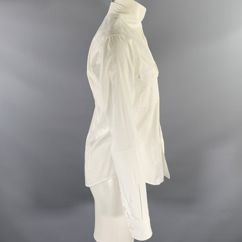 BAND OF OUTSIDERS Size M White Cotton Military Long Sleeve Shirt