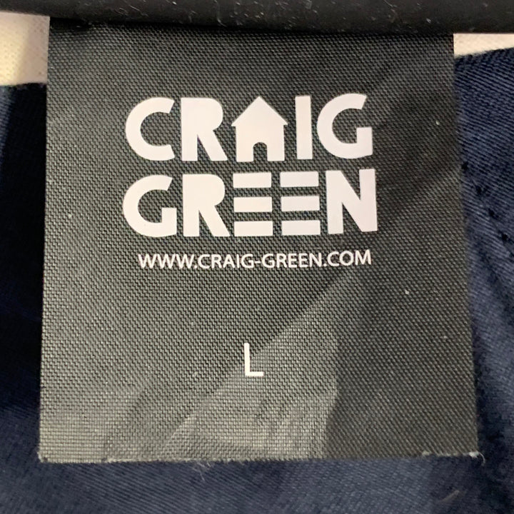 CRAIG GREEN Size L Navy Polyester Cotton Twill Straight Casual Pants