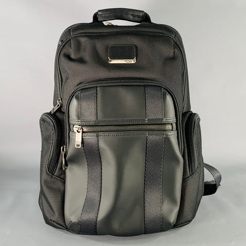 search nylon backpack tumi TUMI Alpha Bravo Search Black Metallic Nylon Backpack – Sui Generis Designer Consignment