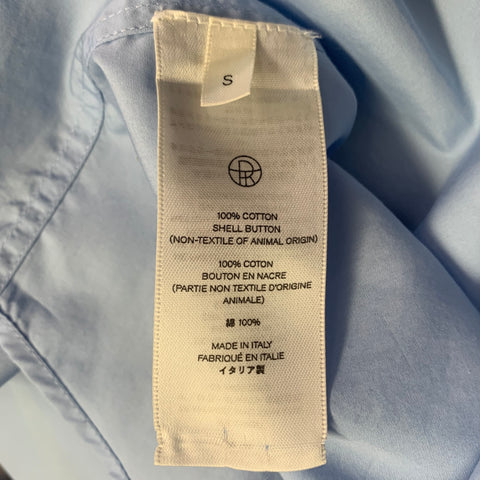 THE ROW Size S Blue Cotton Camp Short Sleeve Shirt