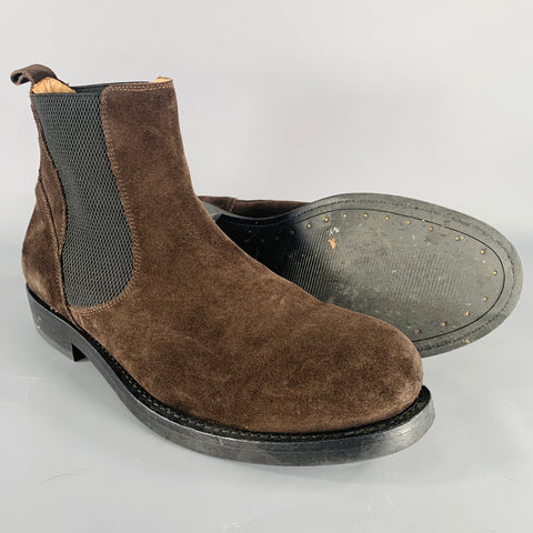 BUTTERO Bottines Chelsea en daim marron, taille 10