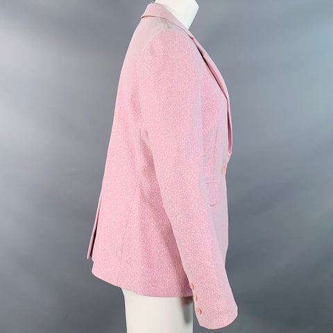 SIES MARJAN Size 6 Metallic Pink Polyester Blend Single Button Jacket Blazer