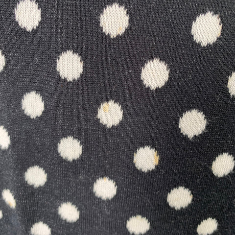 MARC JACOBS Size S Black White Cotton Blend Polka Dot Vest