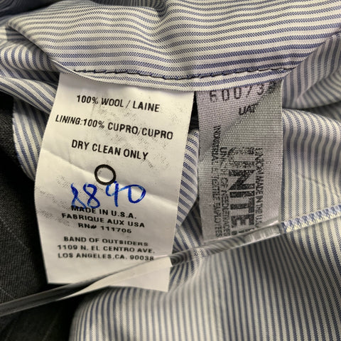 BAND OF OUTSIDERS Size 40 Grey Pinstripe Wool Single Breasted Sport Coat