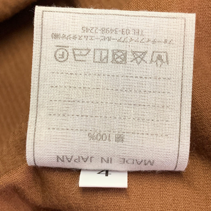 45rpm Size XL Brown Corduroy Cotton One Pocket Long Sleeve Shirt