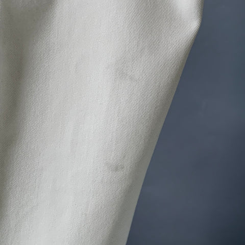 HELMUT LANG Size 32 White Cotton Blend Slim Tapered Zip Fly Dress Pants