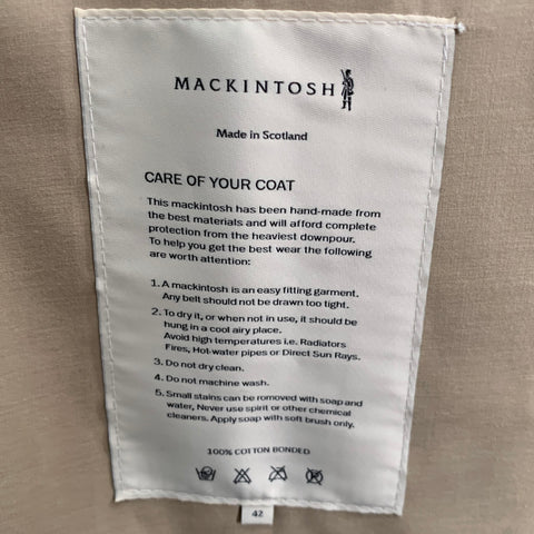 MACKINTOSH Size 42 Grey Khaki Navy Color Block Hooded Coat