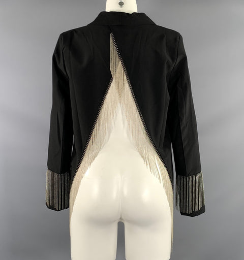 LINGXIU Size M Black Blazer Jacket Indoor Blazer