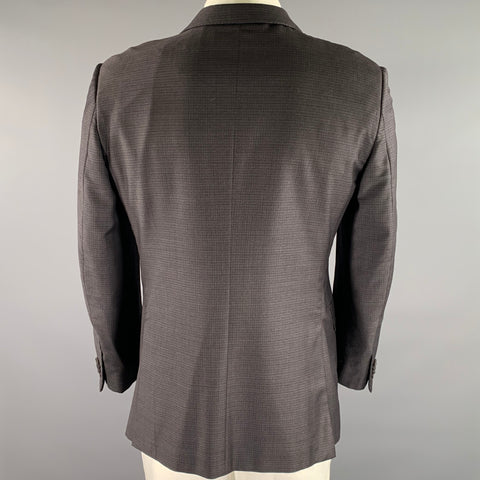 ERMENEGILDO ZEGNA Size 42 Grey Plaid Wool Notch Lapel Sport Coat