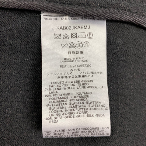 GIORGIO ARMANI Talla 4 Chaqueta texturizada en mezcla de lana gris carbón