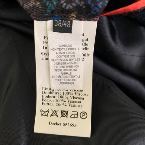 PS by PAUL SMITH Chest Size 38 Green Teal Solid Wool Shawl 32 30 Suit