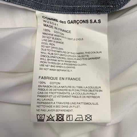 COMME des GARCONS SHIRT Taille L Blanc Or Chemise à Manches Longues en Coton Tissus Mixtes