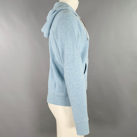 POLO by RALPH LAUREN Size M Blue Heather Cotton Hooded Sweatshirt