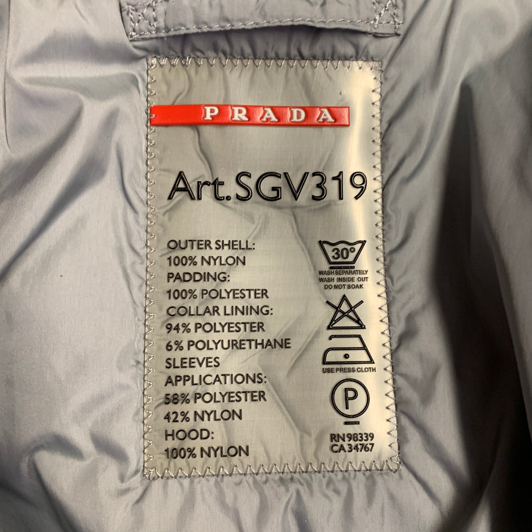 PRADA SPORT Size 40 Red Forest Green Nylon Ski Jacket Pants Set