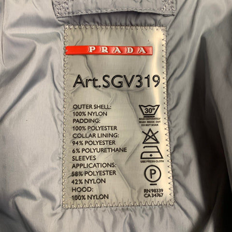 PRADA SPORT Size 40 Red Forest Green Nylon Ski Snow Jacket Pants Set