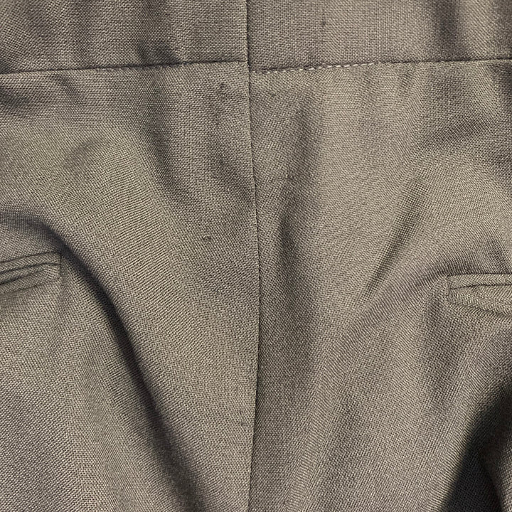 PAUL STUART Size 38 Regular Black Wool Notch Lapel 3 Piece Tuxedo