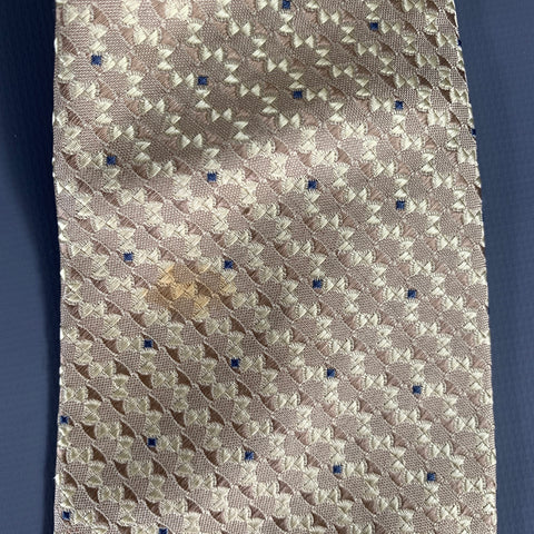 ISSEY MIYAKE Yellow Gold Geometric Silk Tie