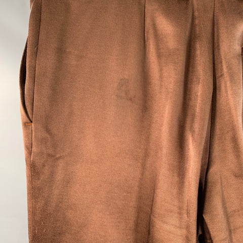 SIES MARJAN Size 34 Brown Acetate Blend Pleated Dress Pants