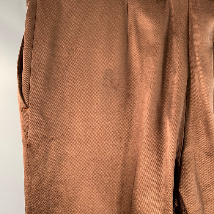SIES MARJAN Size 34 Brown Acetate Blend Pleated Dress Pants